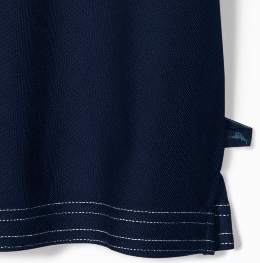 TOMMY BAHAMA Emfielder Island Zone Polo Navy Blue MEDIUM Short Sleeve - Picture 3 of 12